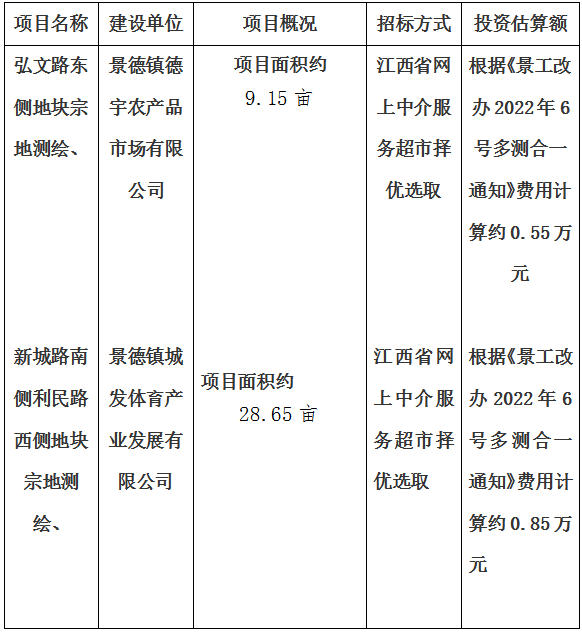 弘文路東側(cè)地塊、新城路南側(cè)利民路西側(cè)地塊，高鐵商務(wù)區(qū)建設(shè)大道（紅塔路）進(jìn)行宗地測(cè)繪項(xiàng)目計(jì)劃公告